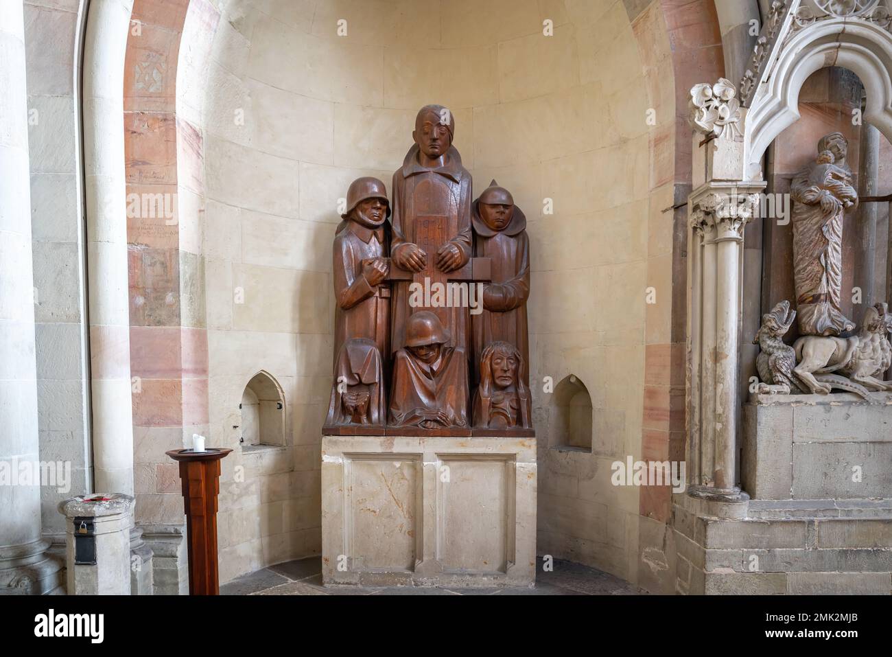 Magdeburg Memorial (Magdeburger Ehrenmal) by Ernst Barlach at Magdeburg Cathedral Interior - Magdeburg, Germany Stock Photo