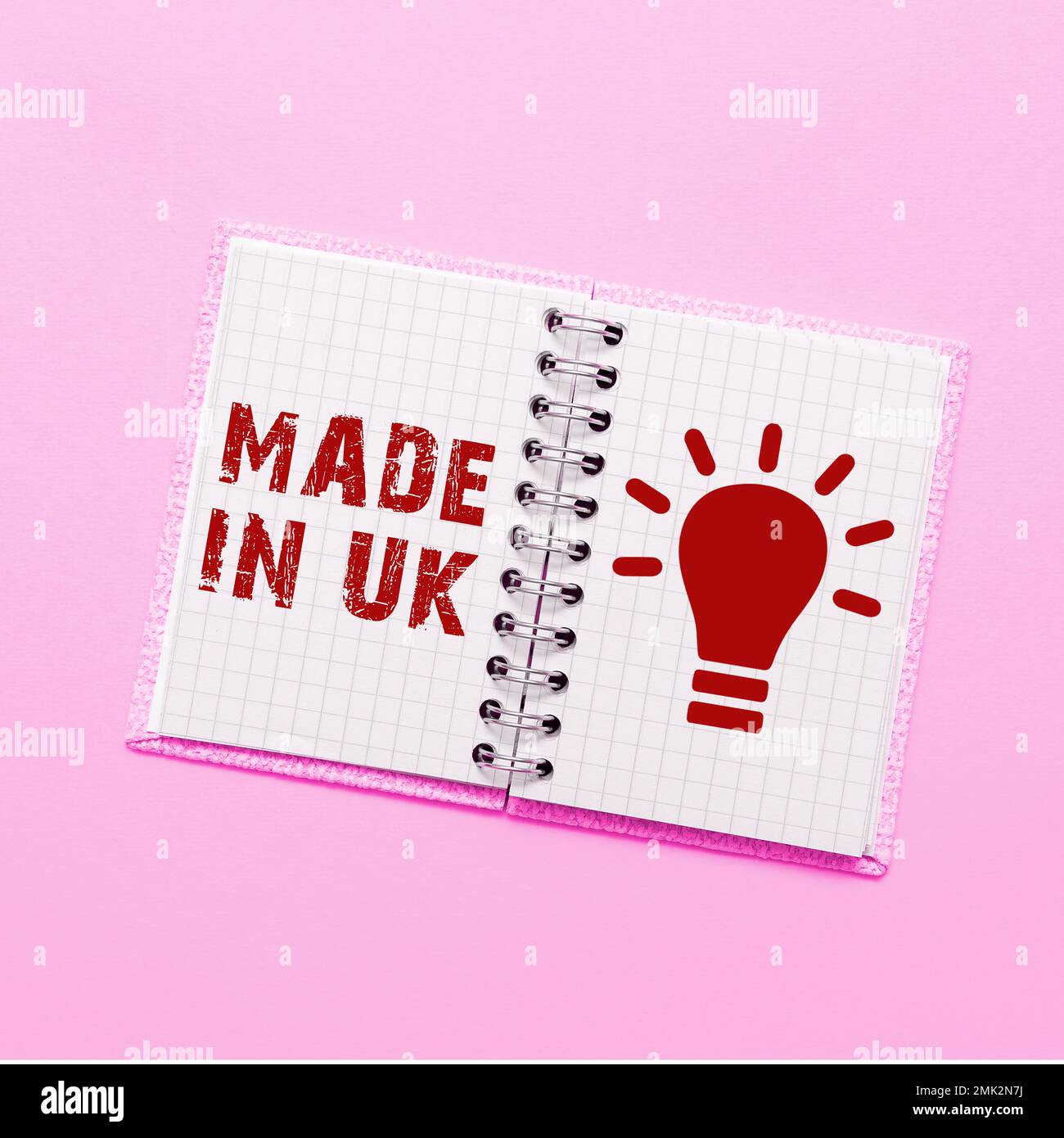 Text sign showing Made In Uk. Business concept Something manufactured