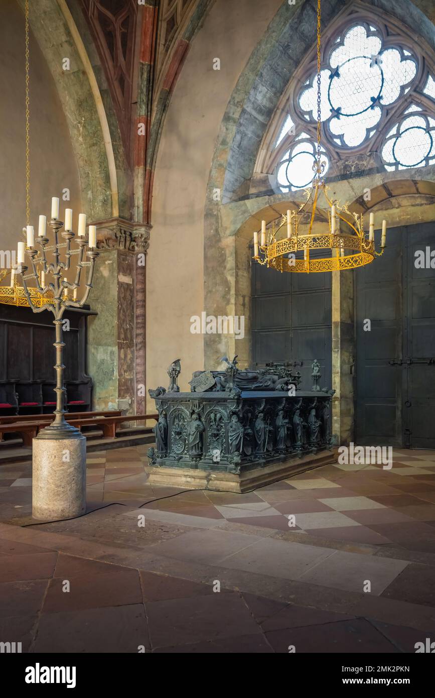 Cenotaph of Queen Edith (Eadgyth) at Magdeburg Cathedral Interior - Magdeburg, Germany Stock Photo