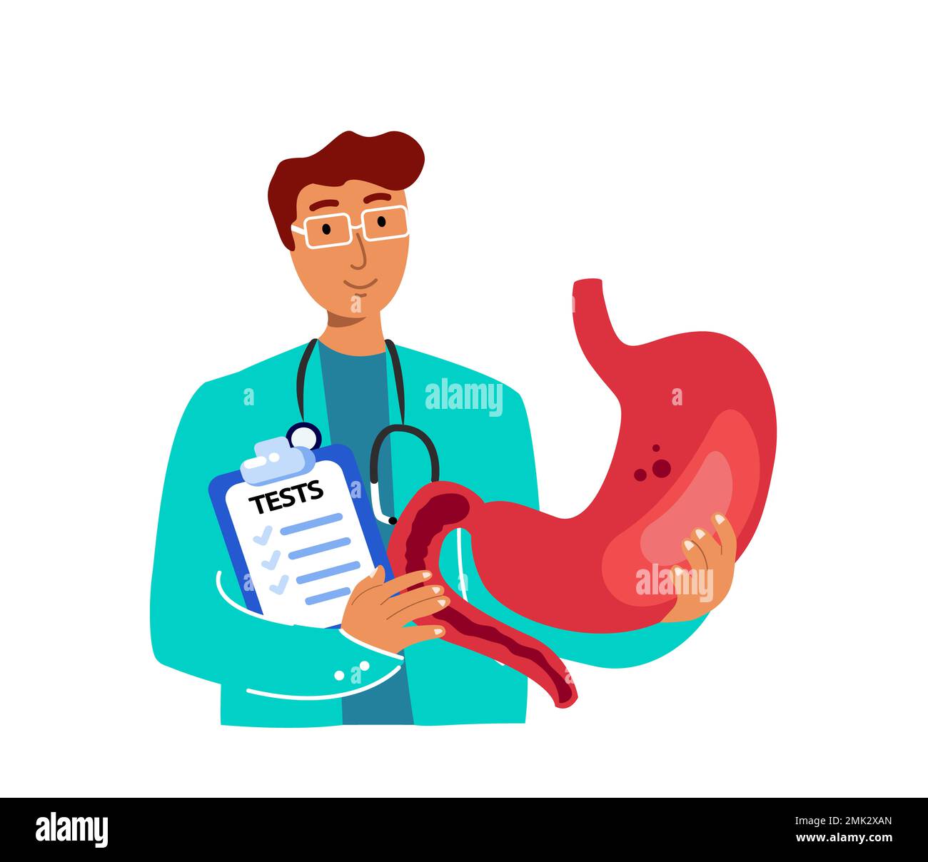 Doctor Professional Gastroenterologist Researching.Surgeon Curing