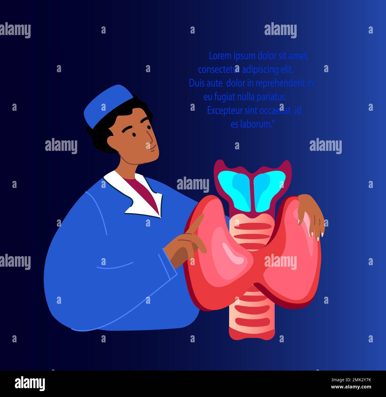 Endocrinologist Scientist Doctor Examine Thyroid,Anomalous Gland,Pineal