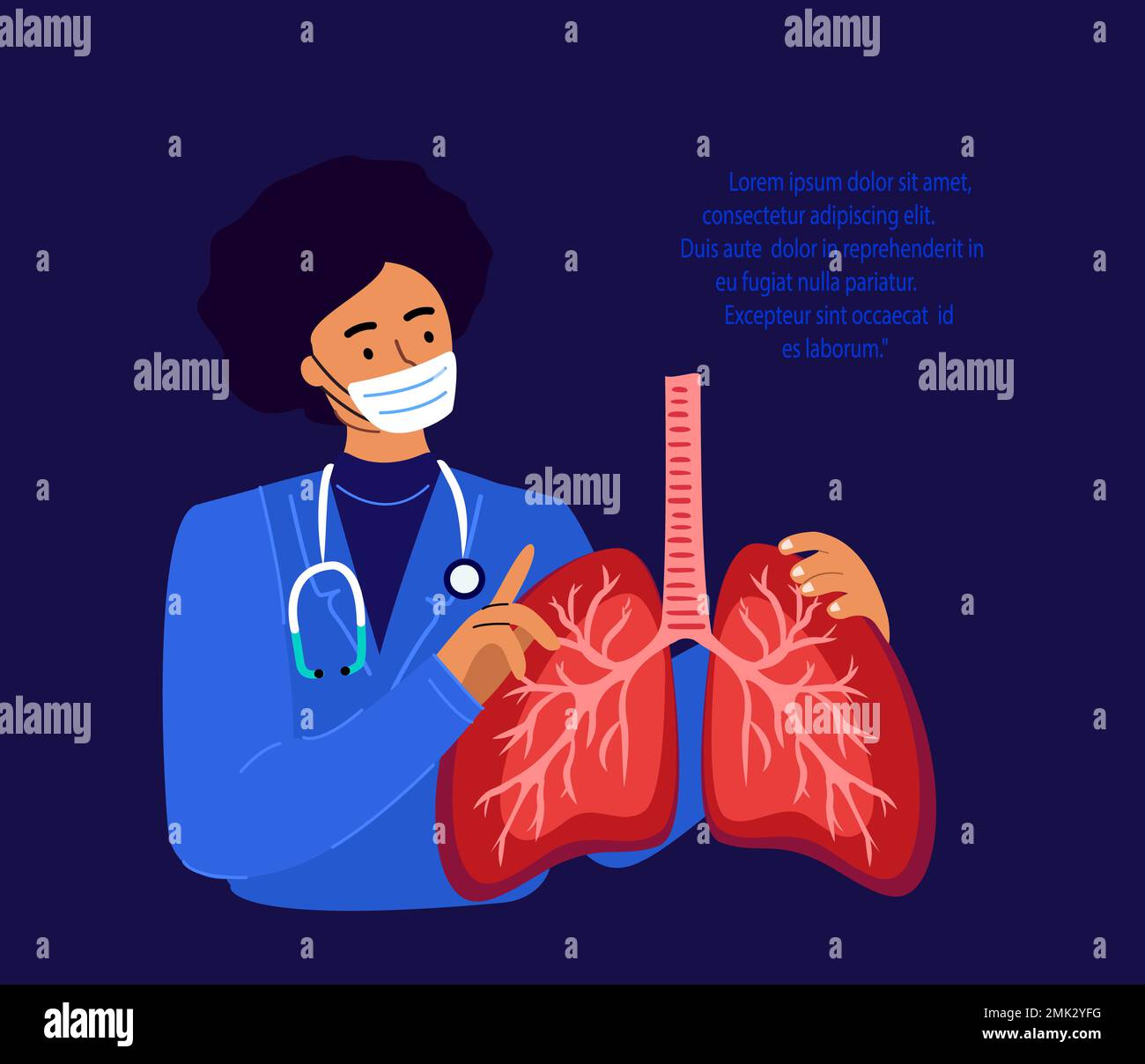Doctor Pulmonologist Diagnosing Airways,Lungs Disease,Pneumonia