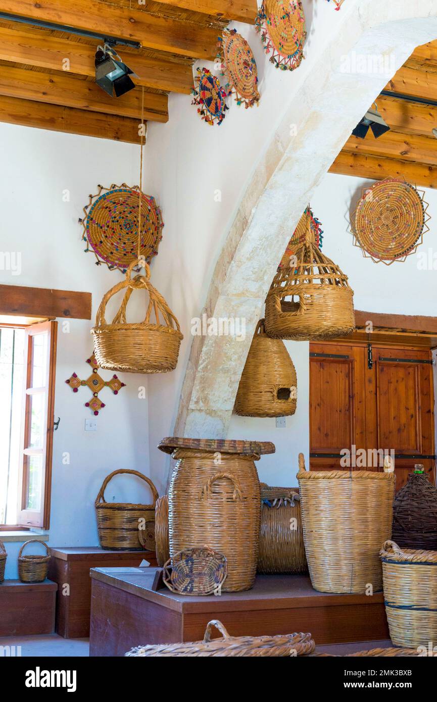 Museum of basket weaving in Ineia at Akamas peninsula Stock Photo