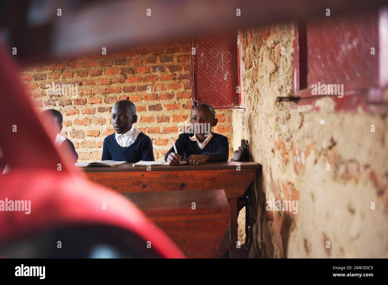 Children at a rural School in Uganda, East AFrica Stock Photo