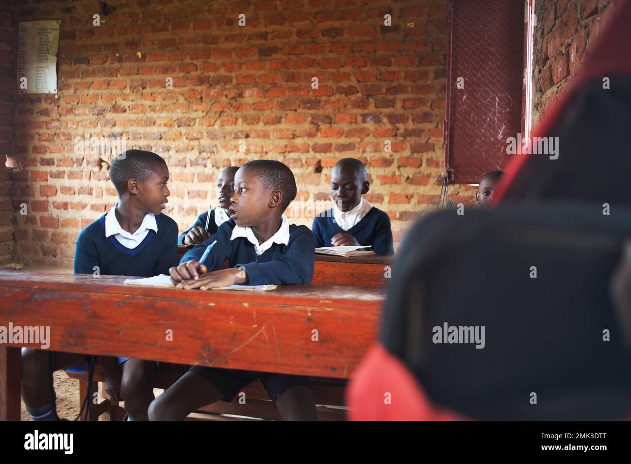 Children at a rural School in Uganda, East AFrica Stock Photo