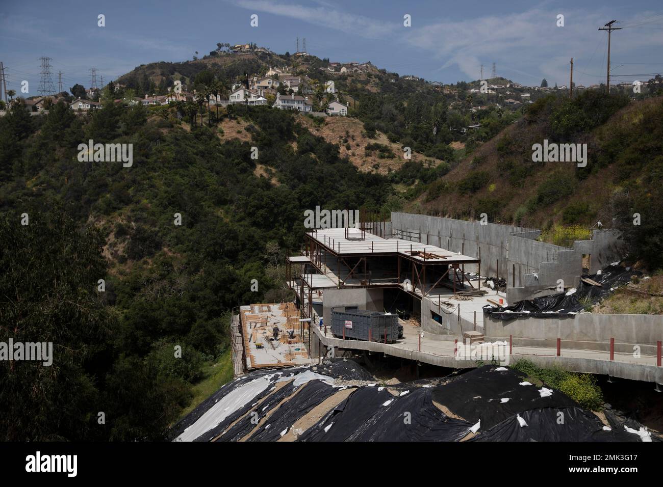 In this April 15, 2019 photo, a homer under construction is seen in the