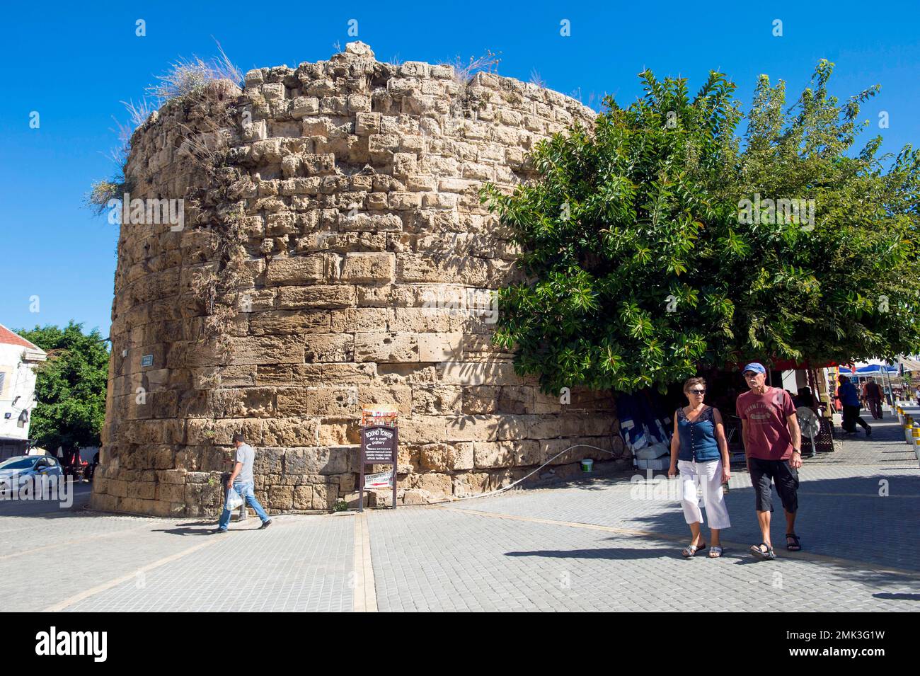 The Round tower in Keryneia / Girne Stock Photo