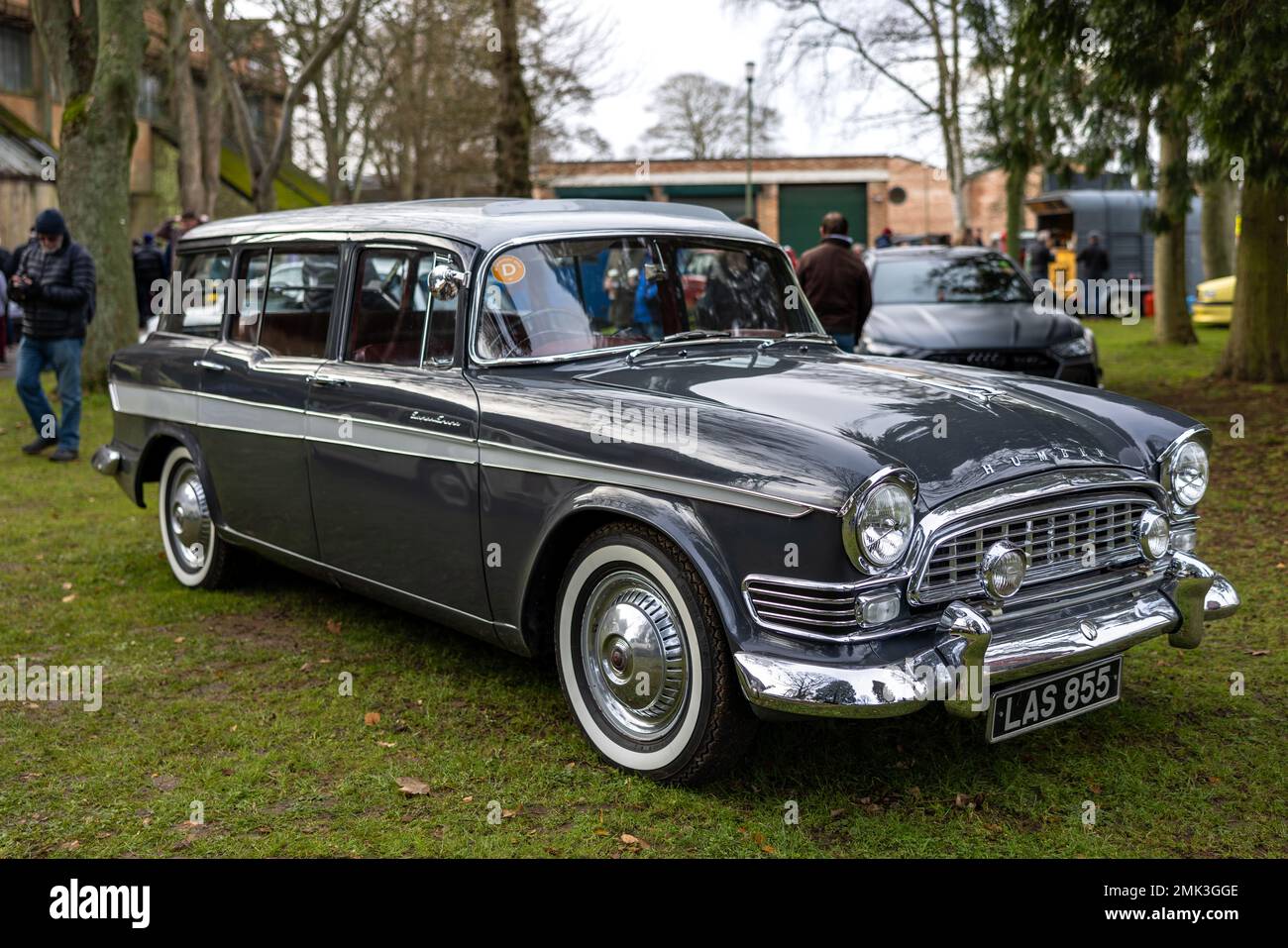 1960 Humber Super Snipe Estate ‘LAS 855’ on display at the January