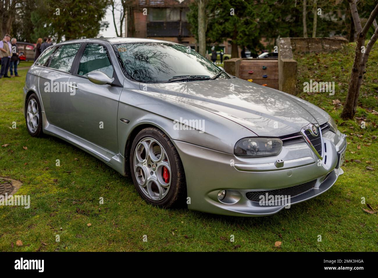 Alfa Romeo 156 GTA Sportwagon, on display at the January Scramble held at the Bicester Heritage on the 8th January 2023. Stock Photo