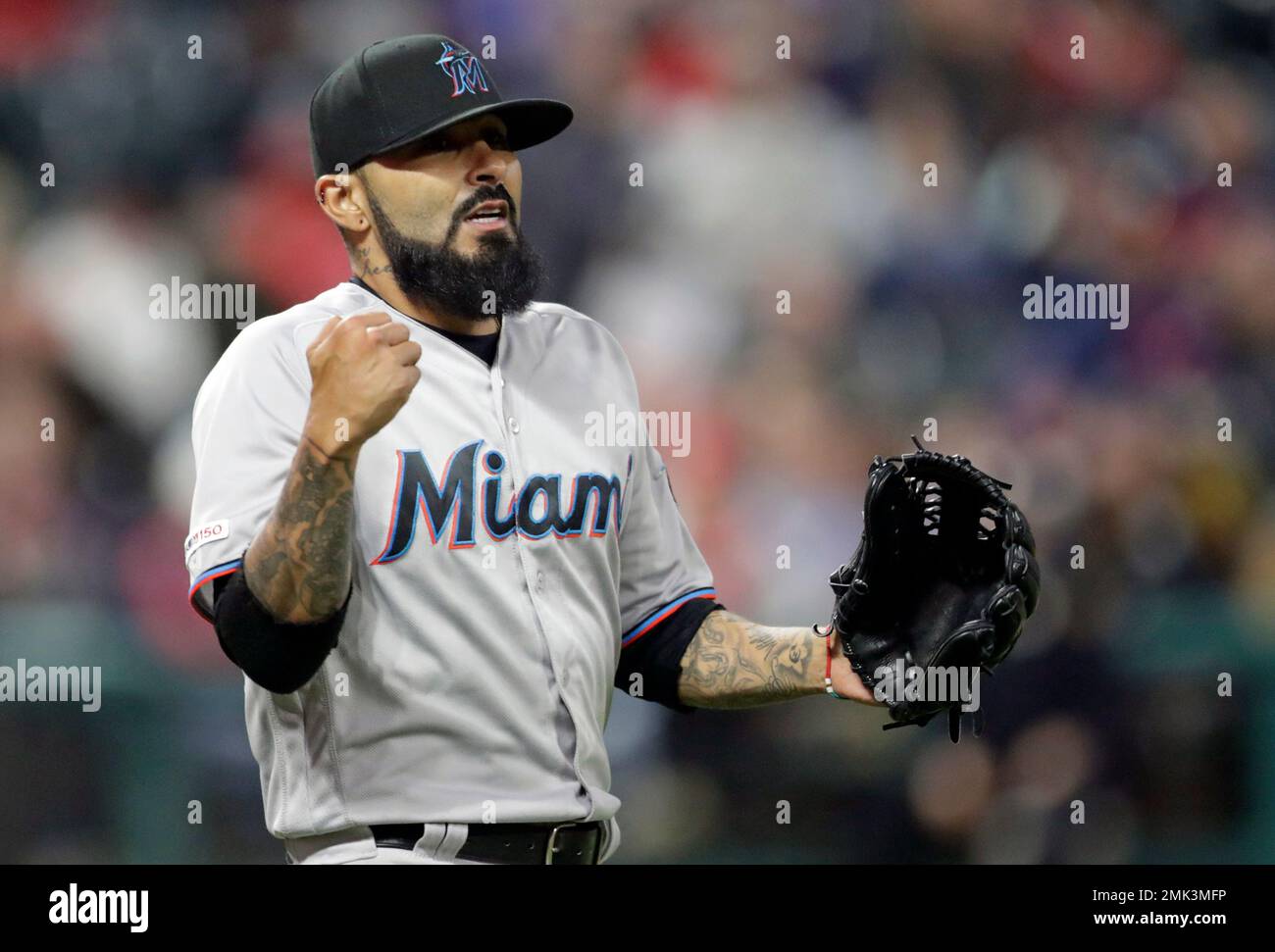 How will the Miami Marlins use relief pitcher Sergio Romo?