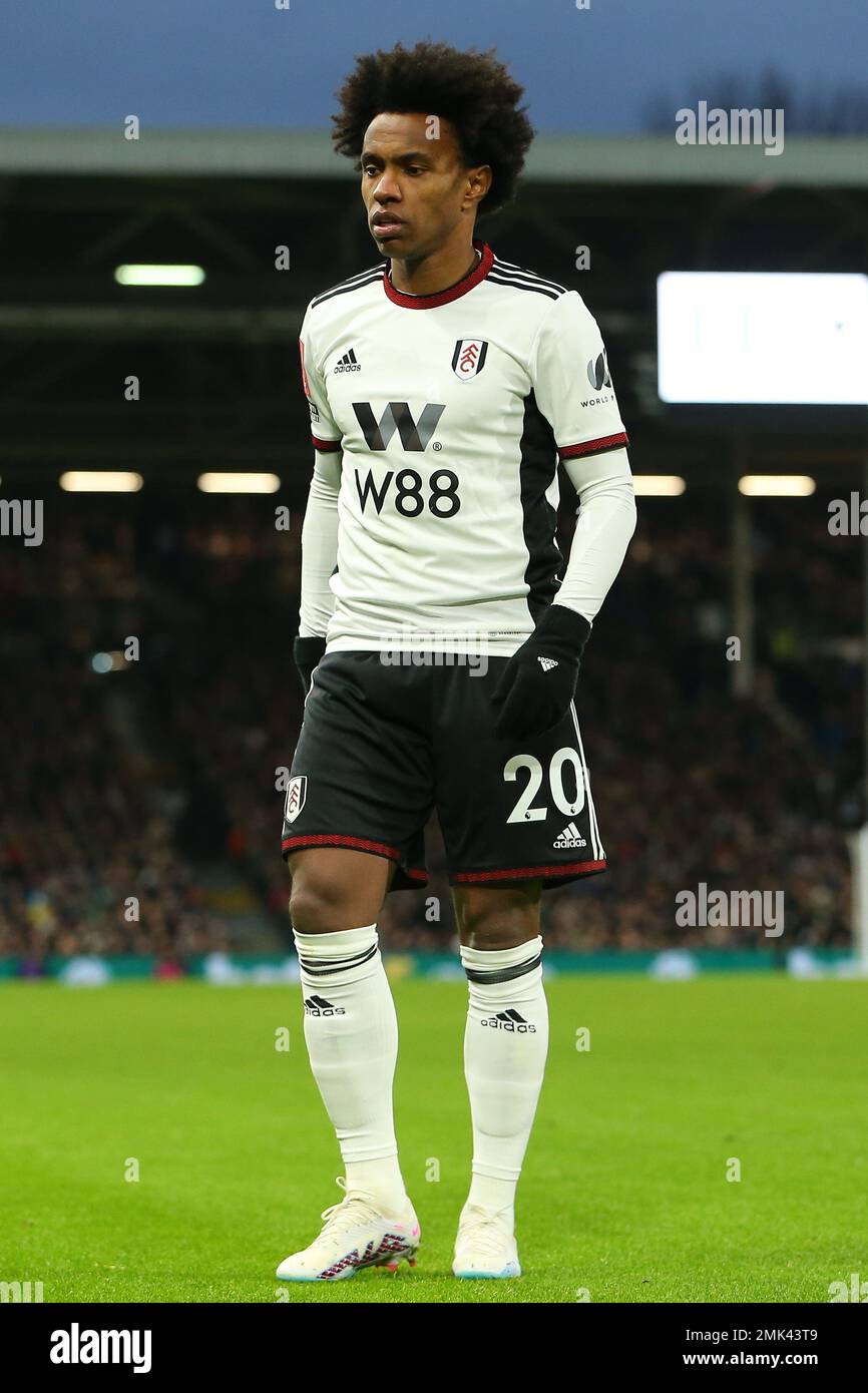 Craven Cottage, Fulham, London, UK. 28th Jan, 2023. FA Cup Football, Fulham versus Sunderland; Willian of Fulham Credit: Action Plus Sports/Alamy Live News Stock Photo