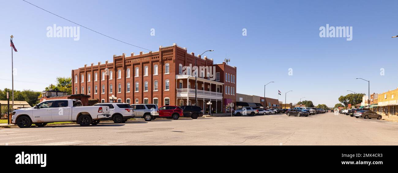 Purcell, Oklahoma, USA October 19, 2022 The old business district on