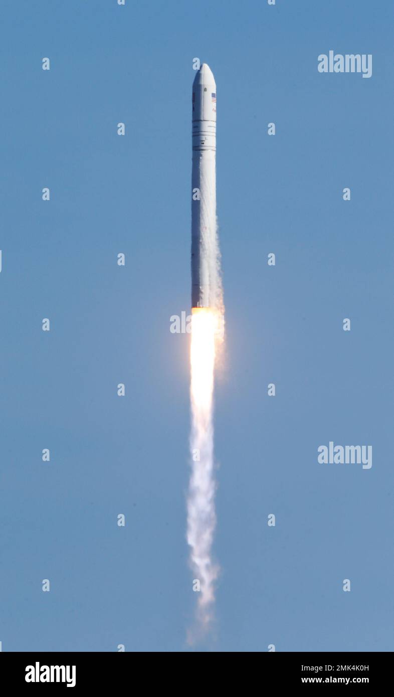 Northrop Grumman’s Antares rocket lifts off the launch pad at NASA Wallops Flight Facility in