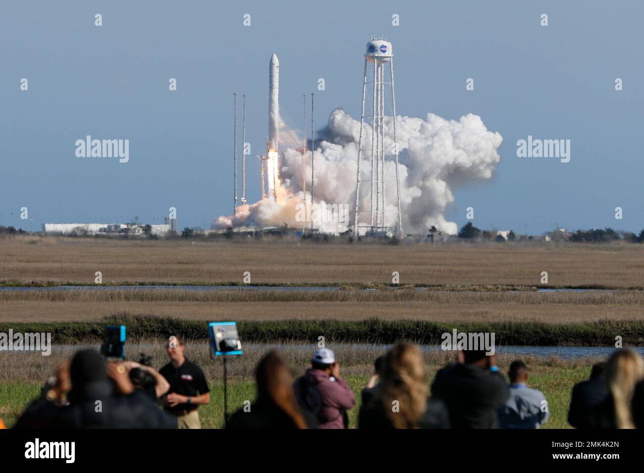 Northrop Grumman's Antares rocket lifts off the launch pad at NASA Wallops Flight Facility in