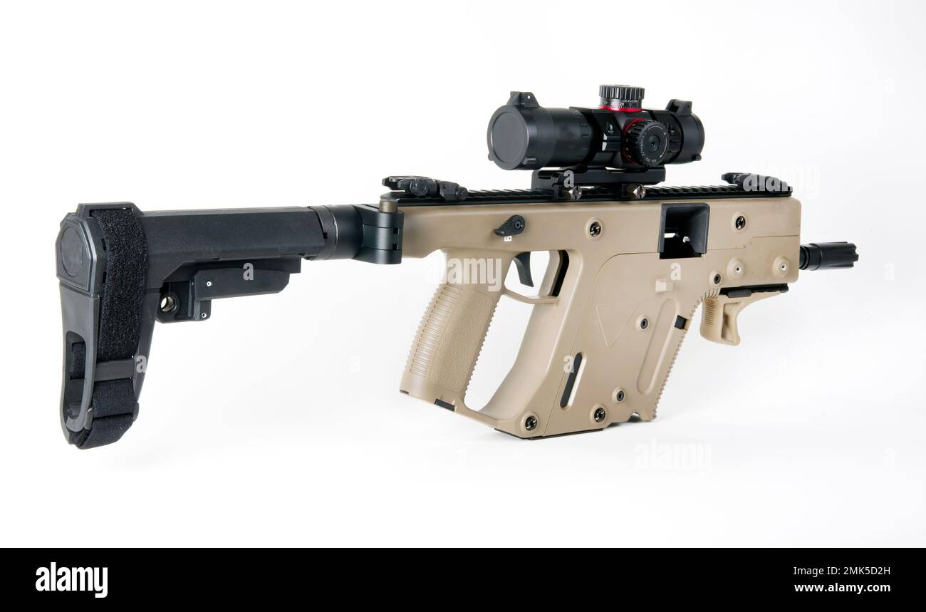 Banned folding pistol brace on 9mm pistol Stock Photo Alamy