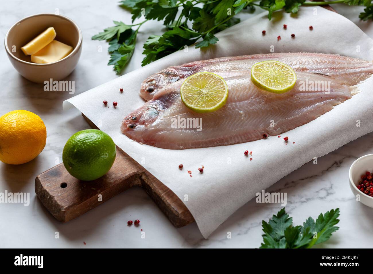 cooking the sole fish french cuisine meuniere style with parsley