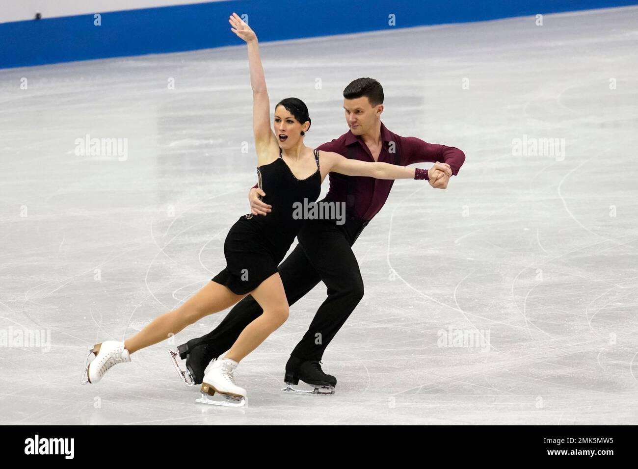Italy's Charlene Guignard and Marco Fabbri perform their ice dance