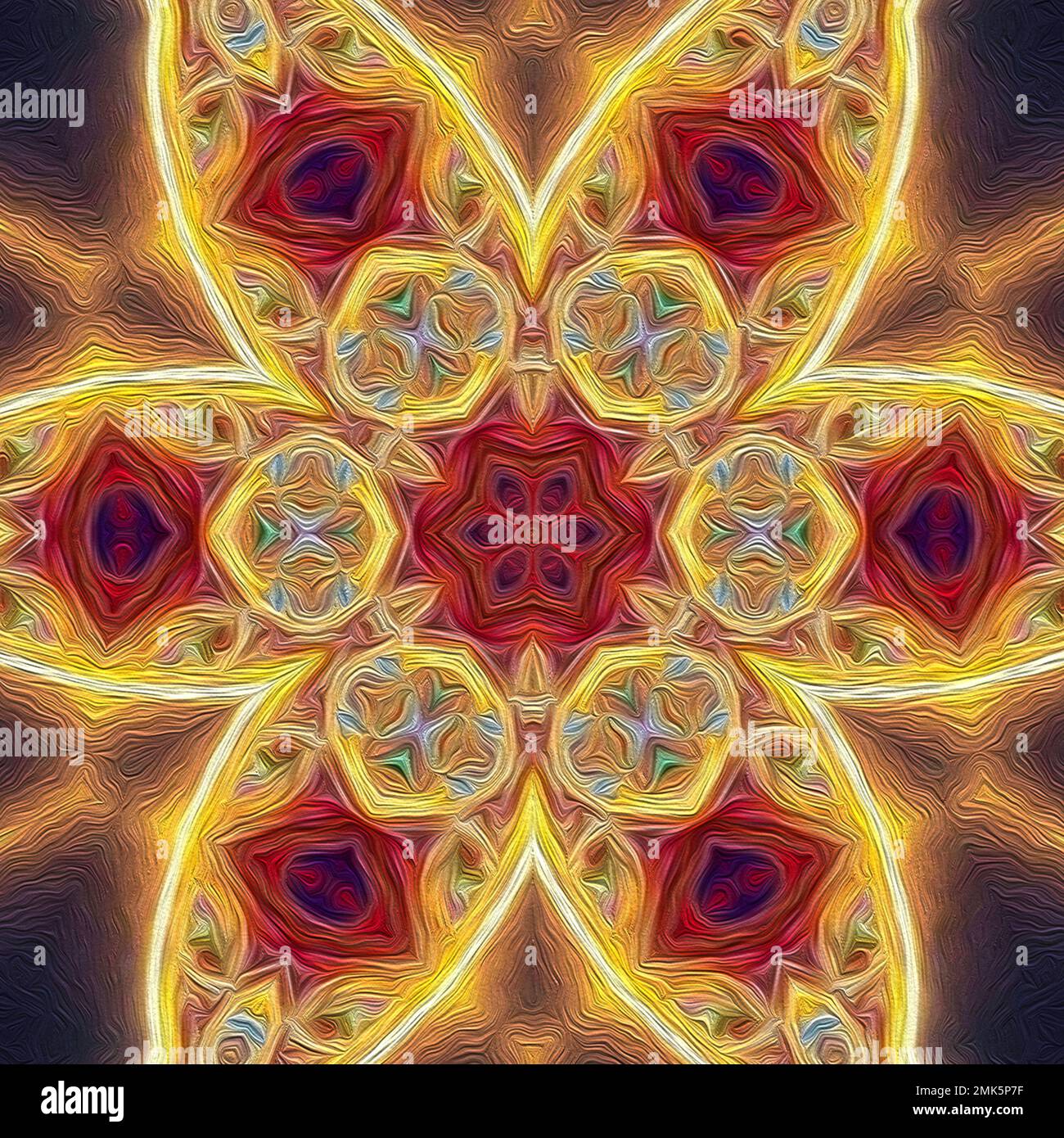 Magic mystic mandala. Esoteric geometric fractal. Kaleidoscopic background  Stock Photo - Alamy