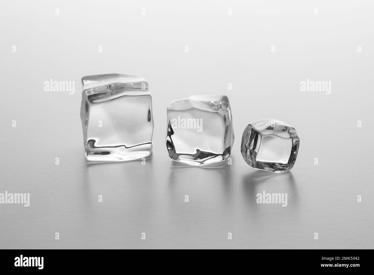 ice cubes different sizes Stock Photo