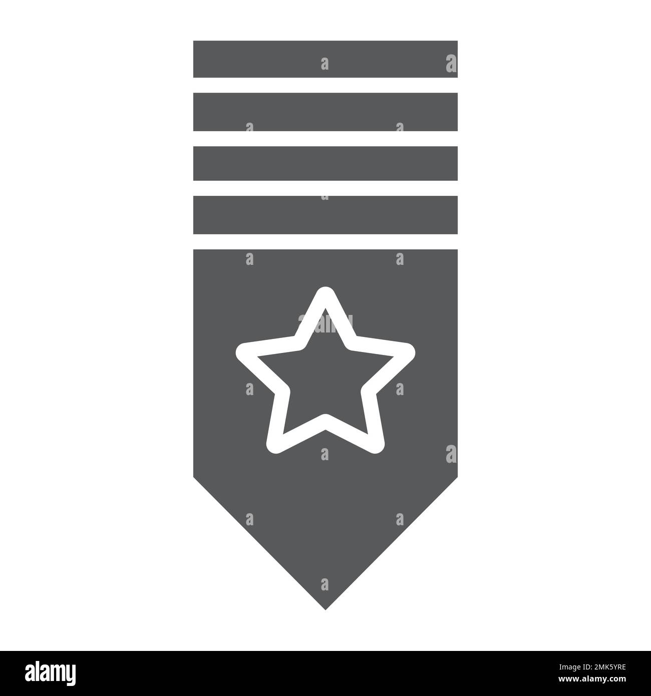 Rank shoulder glyph icon, badge and army, epaulette sign, vector graphics, a solid pattern on a white background, eps 10. Stock Vector