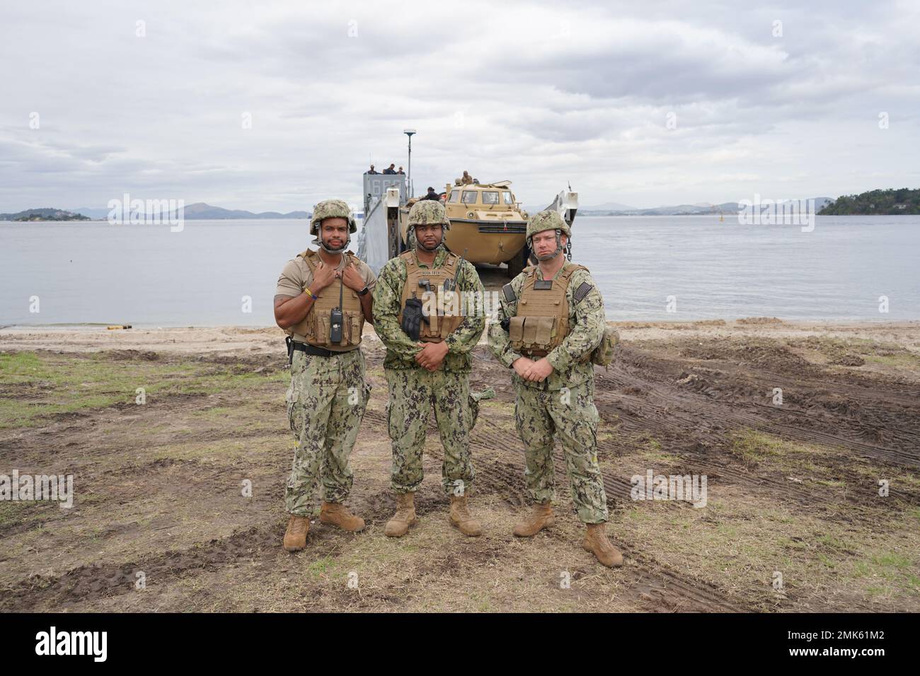 From left, Boatswain’s Mate 3rd Class Ali Fayyad, Chief Warrant Officer