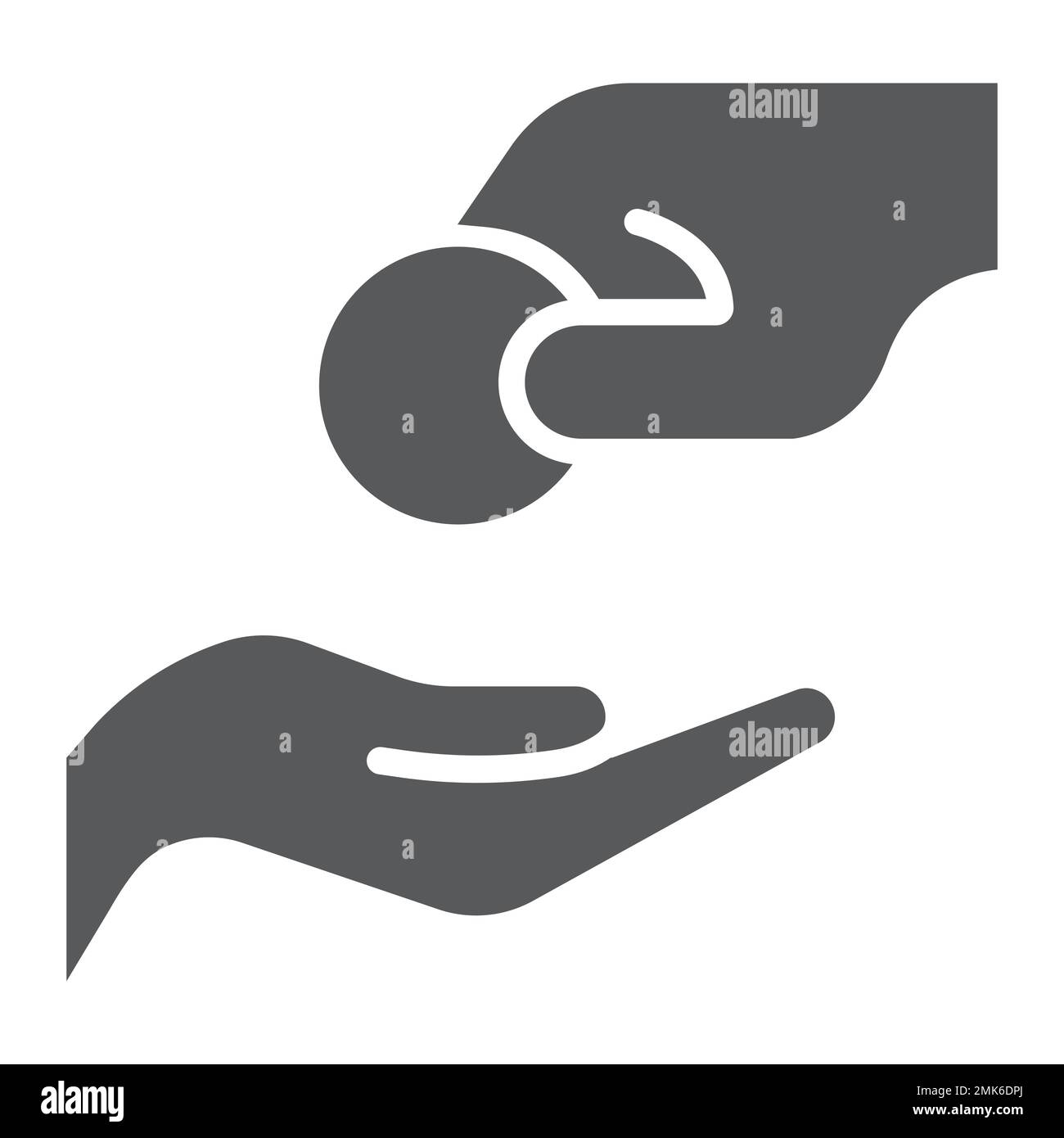Zakat glyph icon, charity and islam, donation hand sign, vector ...