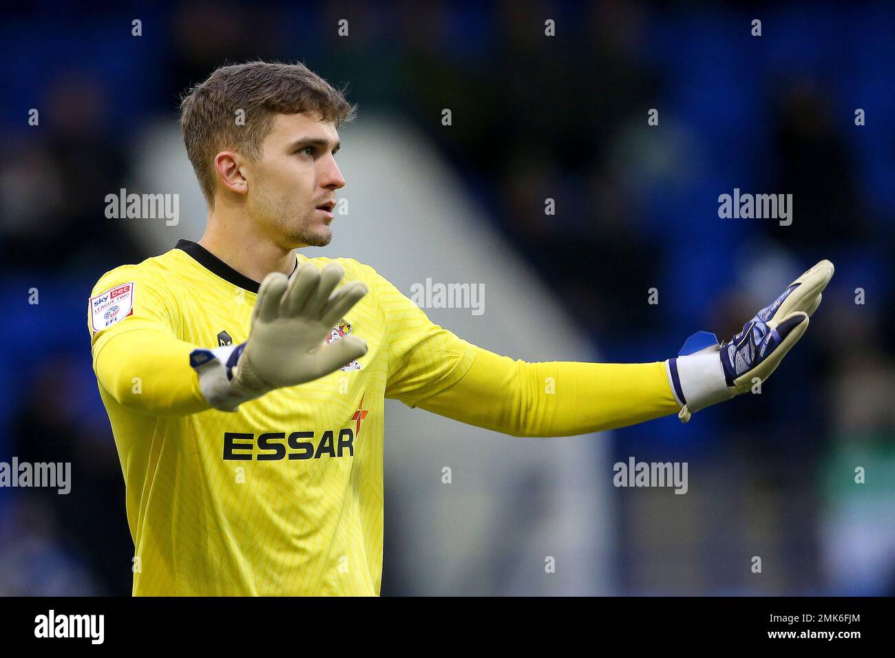Birkenhead, UK. 28th Jan, 2023. Mateusz Hewelt, the goalkeeper of