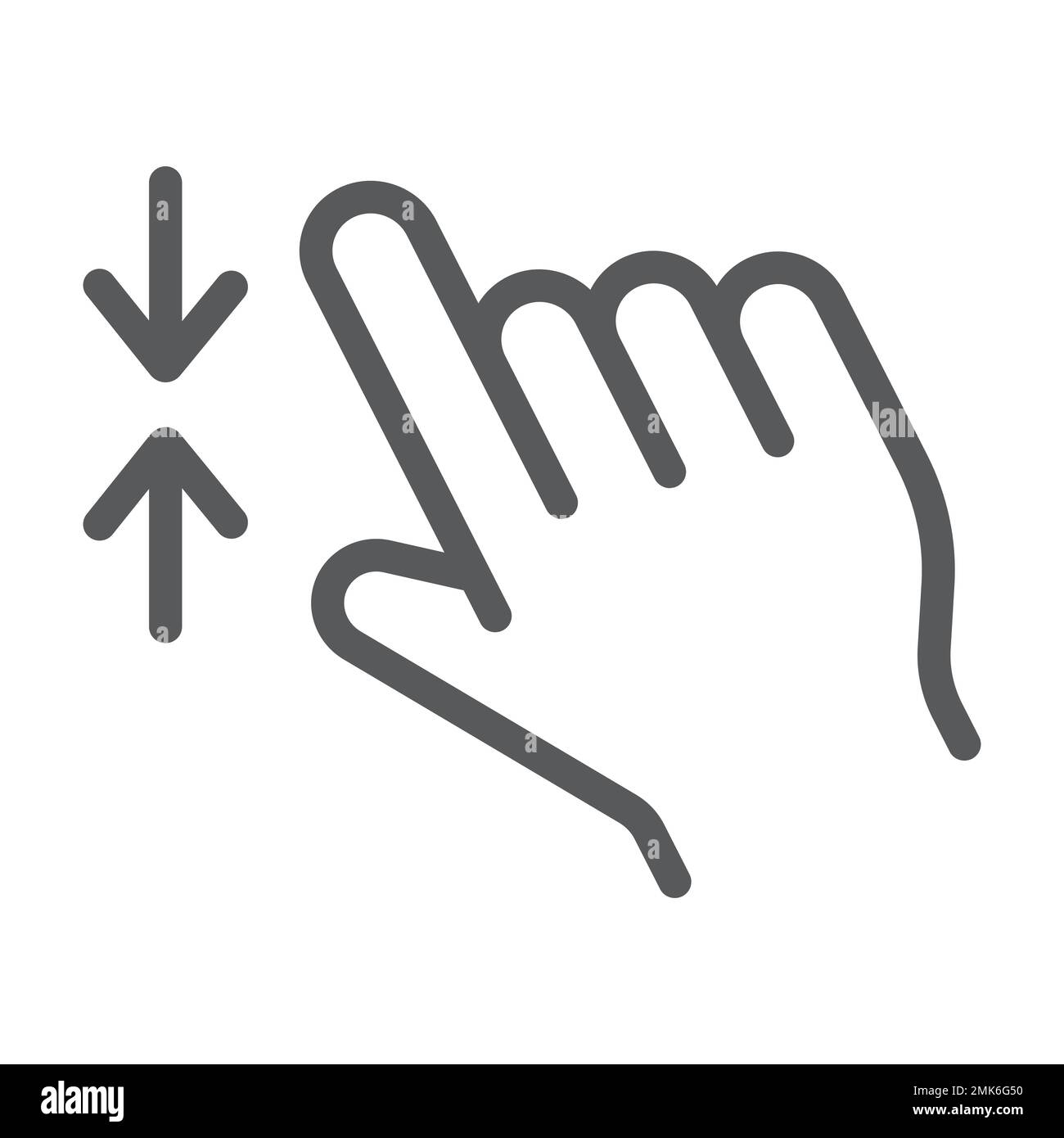 Two finger zoom out line icon, gesture and click, hand sign, vector  graphics, a linear pattern on a white background, eps 10 Stock Vector Image  & Art - Alamy