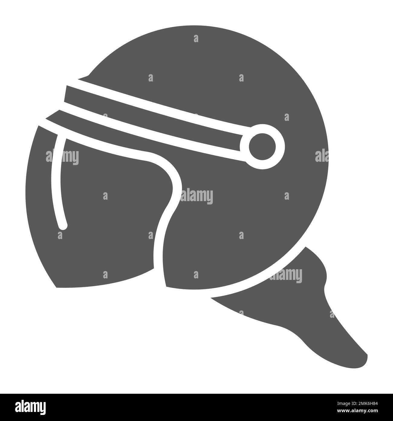 Helmet glyph icon, protection and uniform, police helmet sign, vector