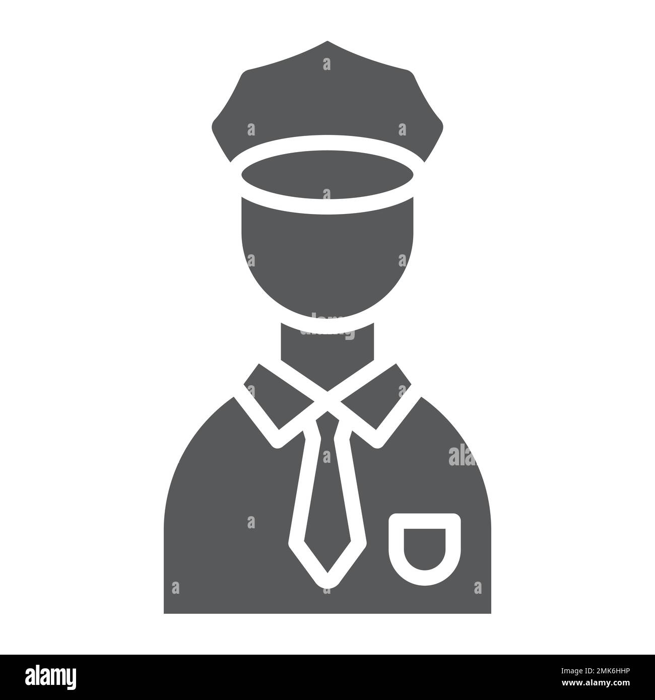 Policeman glyph icon, police and person, police officer sign, vector ...