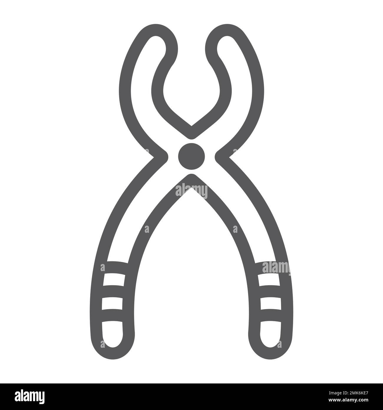 Dental forceps line icon, dentistry and teeth, dentist tool sign