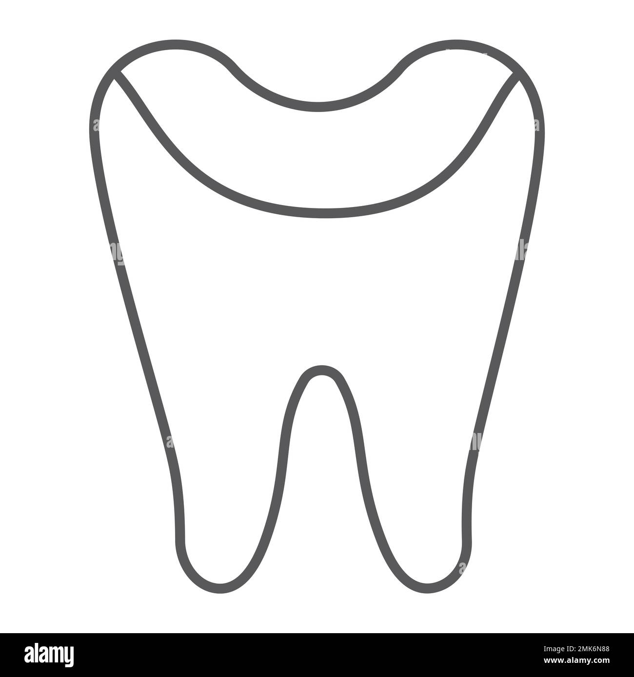 Tooth enamel thin line icon, dental and dentistry, tooth care sign ...