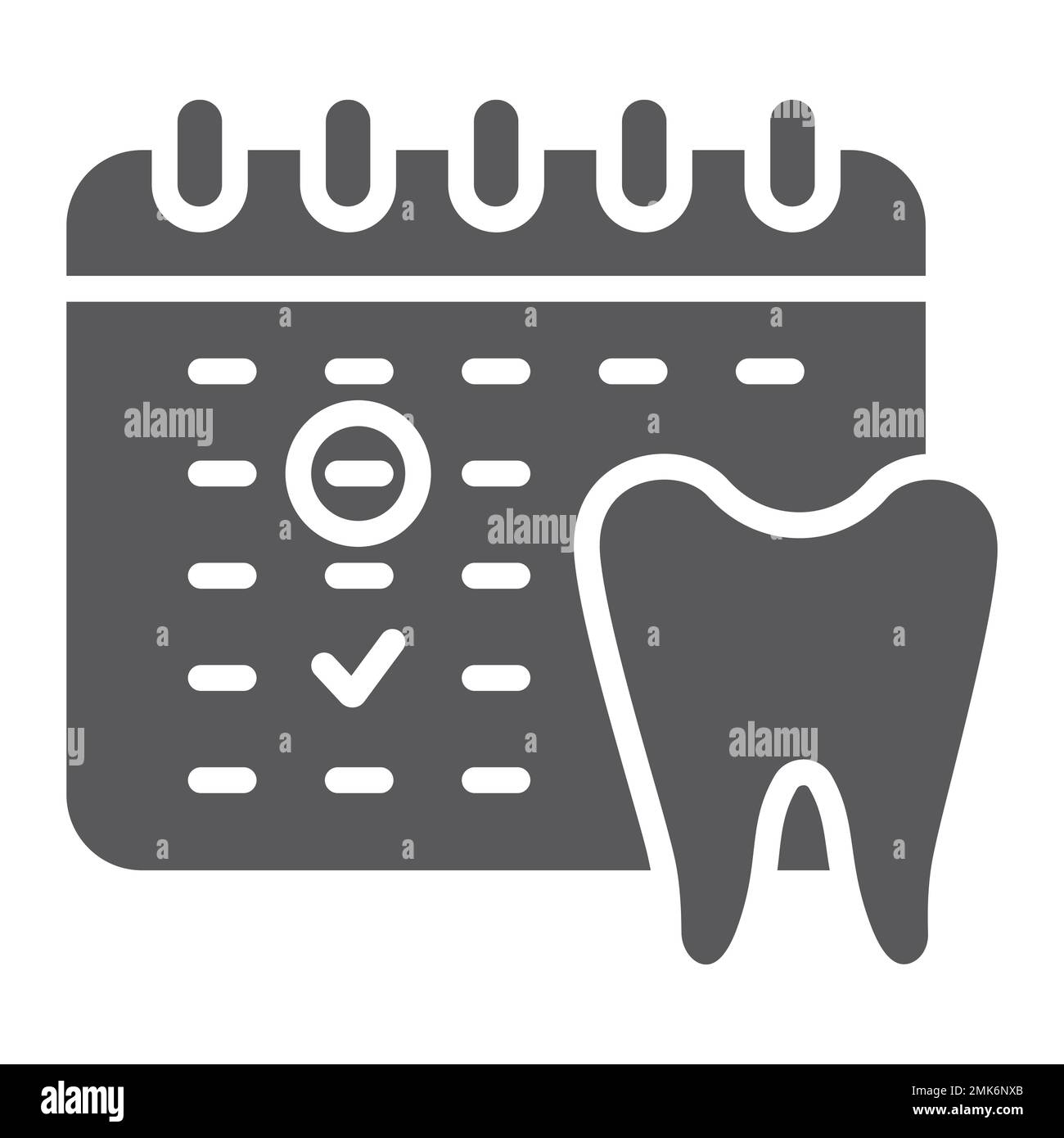 Dentist appointment glyph icon, schedule and dental, calendar sign