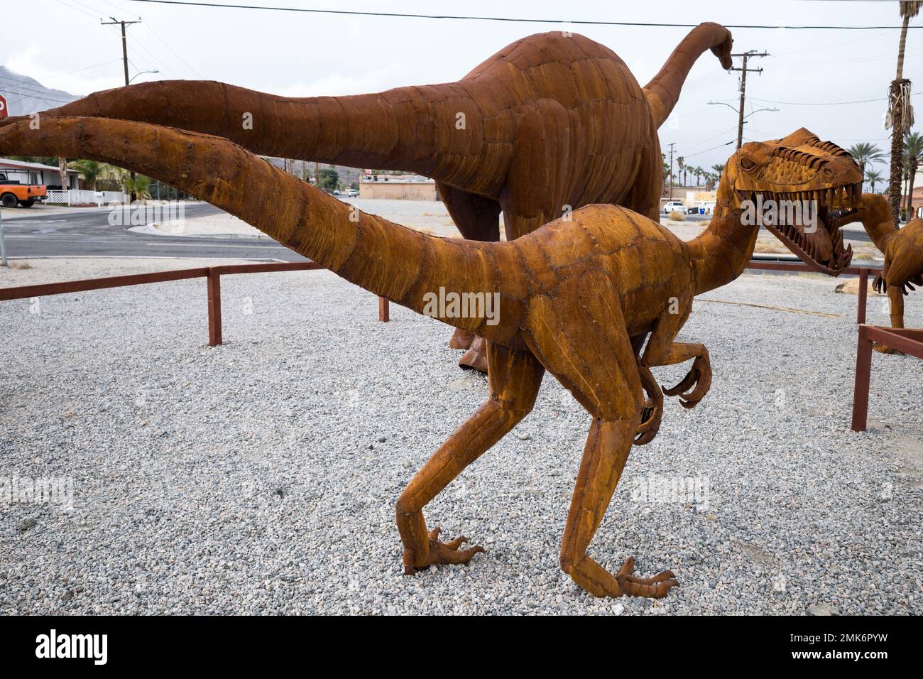 Palm Springs, USA. 8th Nov, 2022 Jurassic Wonders dinosaur sculptures