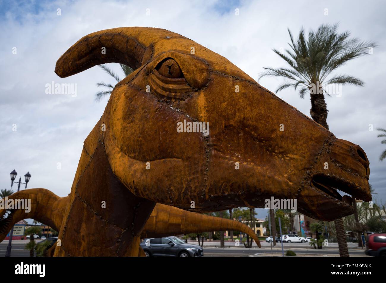 Palm Springs, USA. 8th Nov, 2022 Jurassic Wonders dinosaur sculptures from the Museum of Ancient