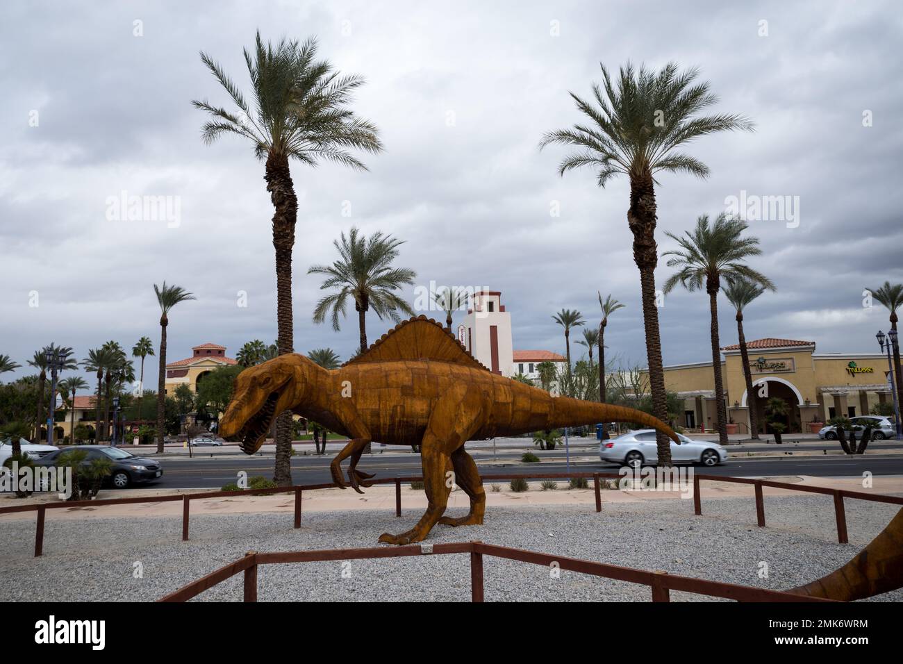 Palm Springs, USA. 8th Nov, 2022 Jurassic Wonders dinosaur sculptures from the Museum of Ancient