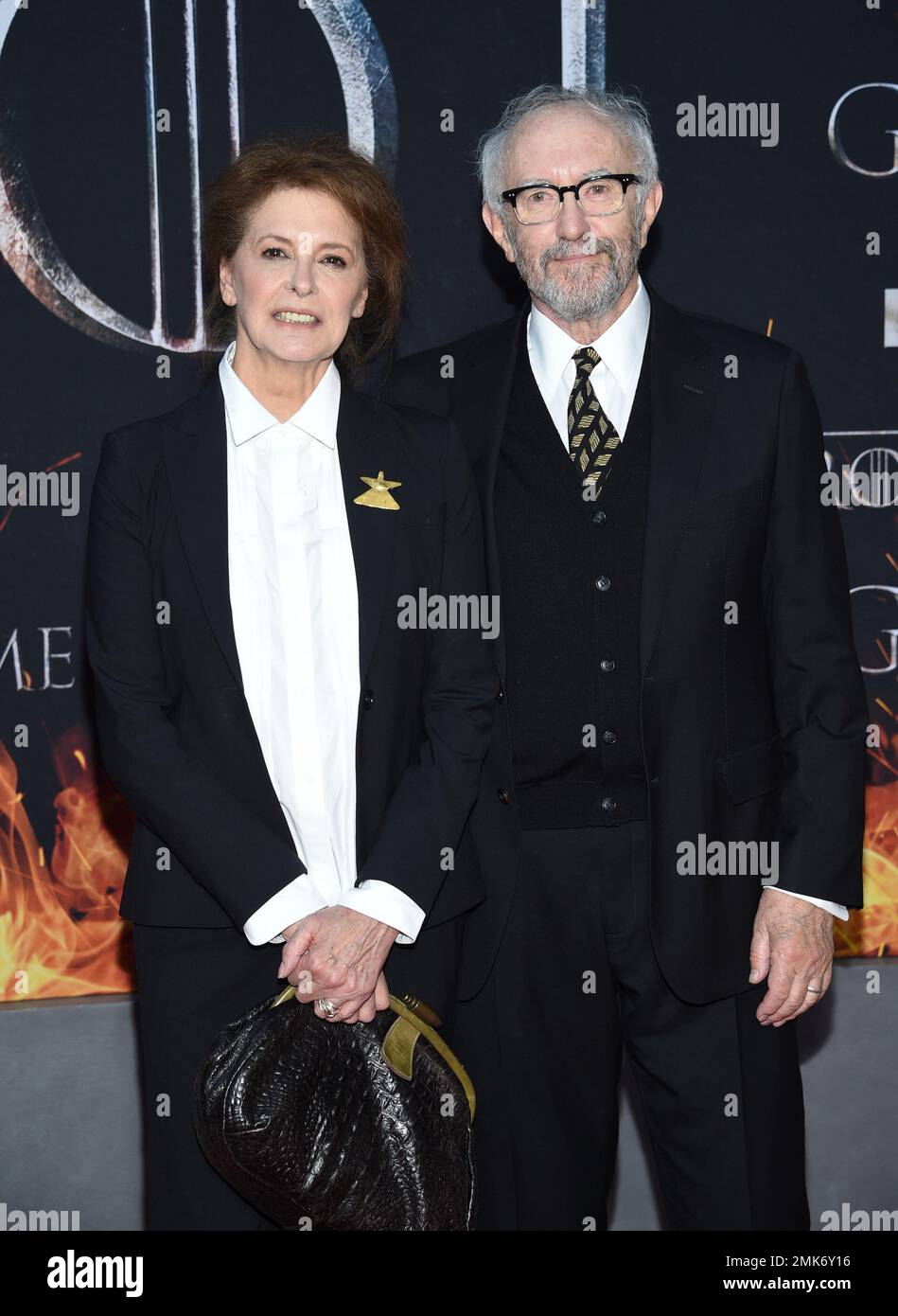 Actor Jonathan Pryce, right, and wife Kate Fahy attend HBO's "Game of  Thrones" final season premiere at Radio City Music Hall on Wednesday, April  3, 2019, in New York. (Photo by Evan