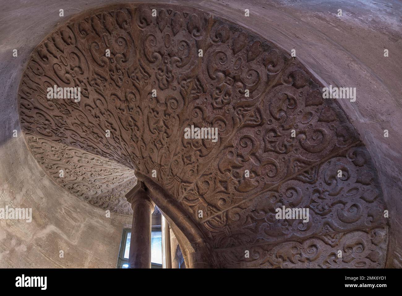 Ceiling relief in the stair tower of the Pellerhaus, built in 1605 by the merchant Martin Peller, Nuremberg, Middle Franconia, Bavaria, Germany Stock Photo