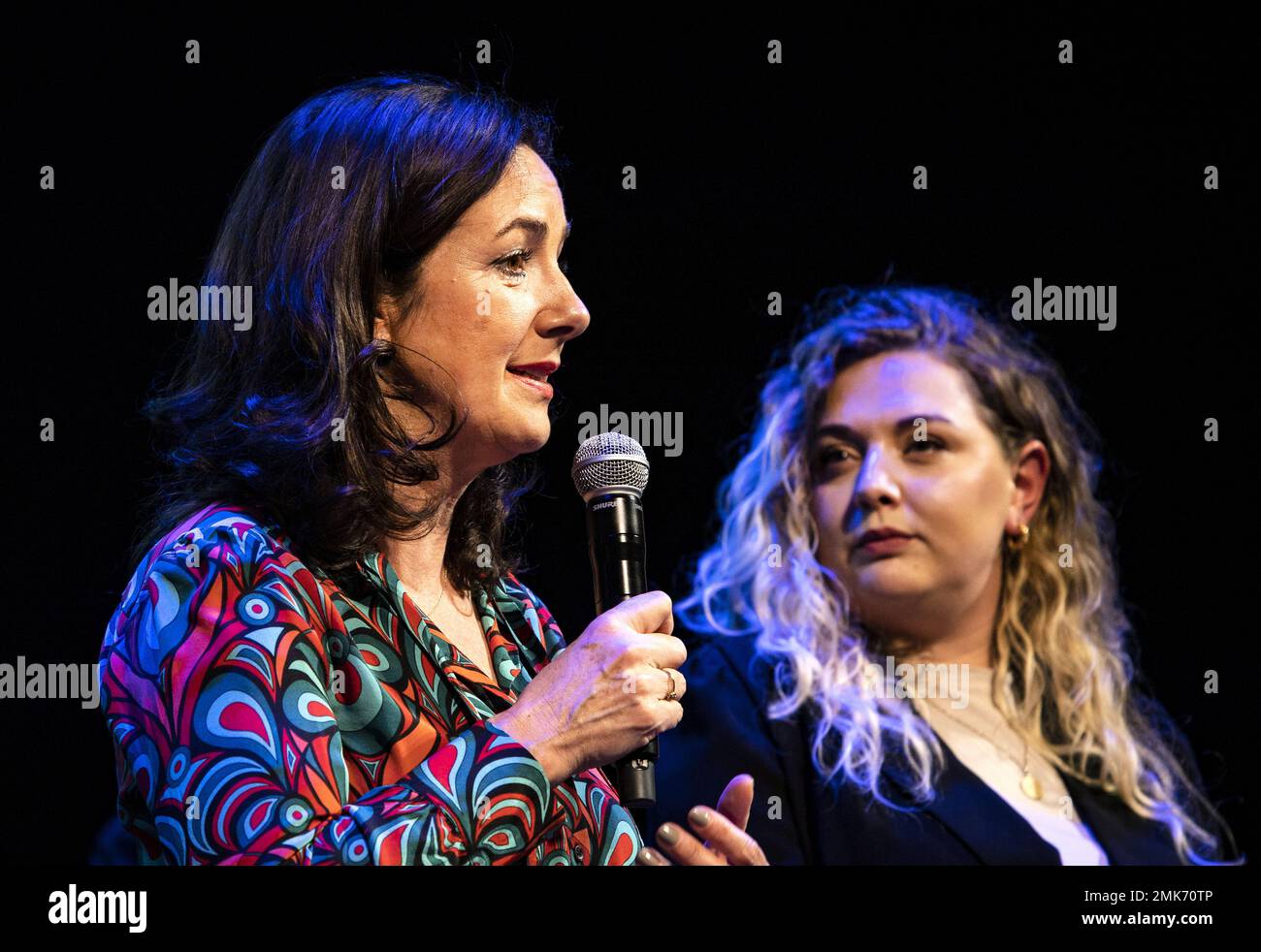 AMSTERDAM - Mayor Femke Halsema during the celebration of the 100th anniversary of welfare club Rotary Netherlands in International Theater Amsterdam. Rotary has more than a million members worldwide, the Netherlands has about 16,000 Rotary members. The clubs are mainly involved in social welfare projects. ANP RAMON VAN FLYMEN netherlands out - belgium out Stock Photo