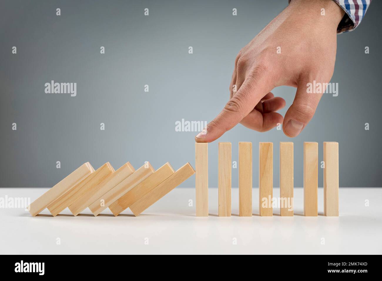 wooden blocks paused from falling. High resolution photo Stock Photo ...