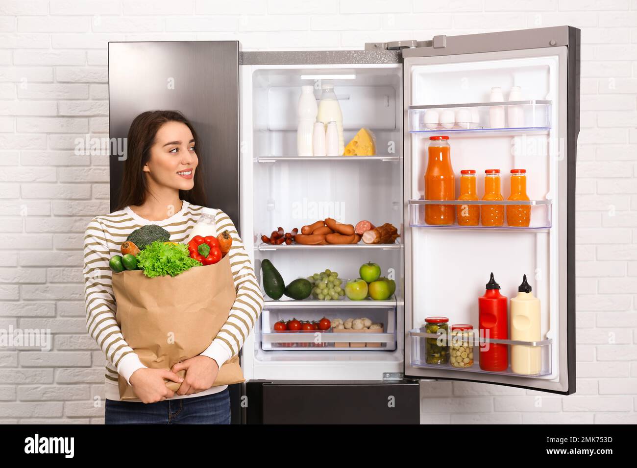 Fridge open milk hi-res stock photography and images - Page 2 - Alamy