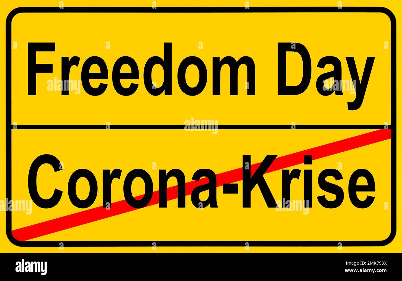 Symbolic image, Pandemic becomes endemic, Freedom Day in Germany on 20. 03. 2022, Corona crisis, Germany Stock Photo