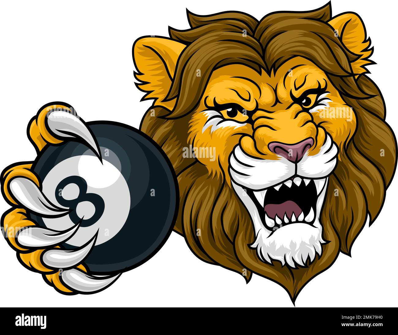 Lion Angry Pool 8 Ball Billiards Mascot Cartoon Stock Vector Image lion-angry-pool-8-ball-billiards-mascot-cartoon-stock-vector-image