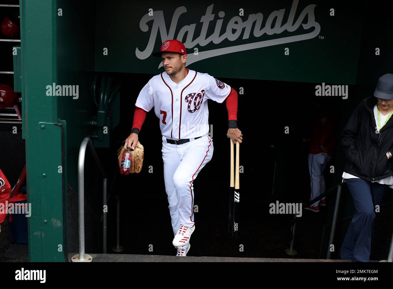 Washington Nationals shortstop Trea Turner in the dugout before a