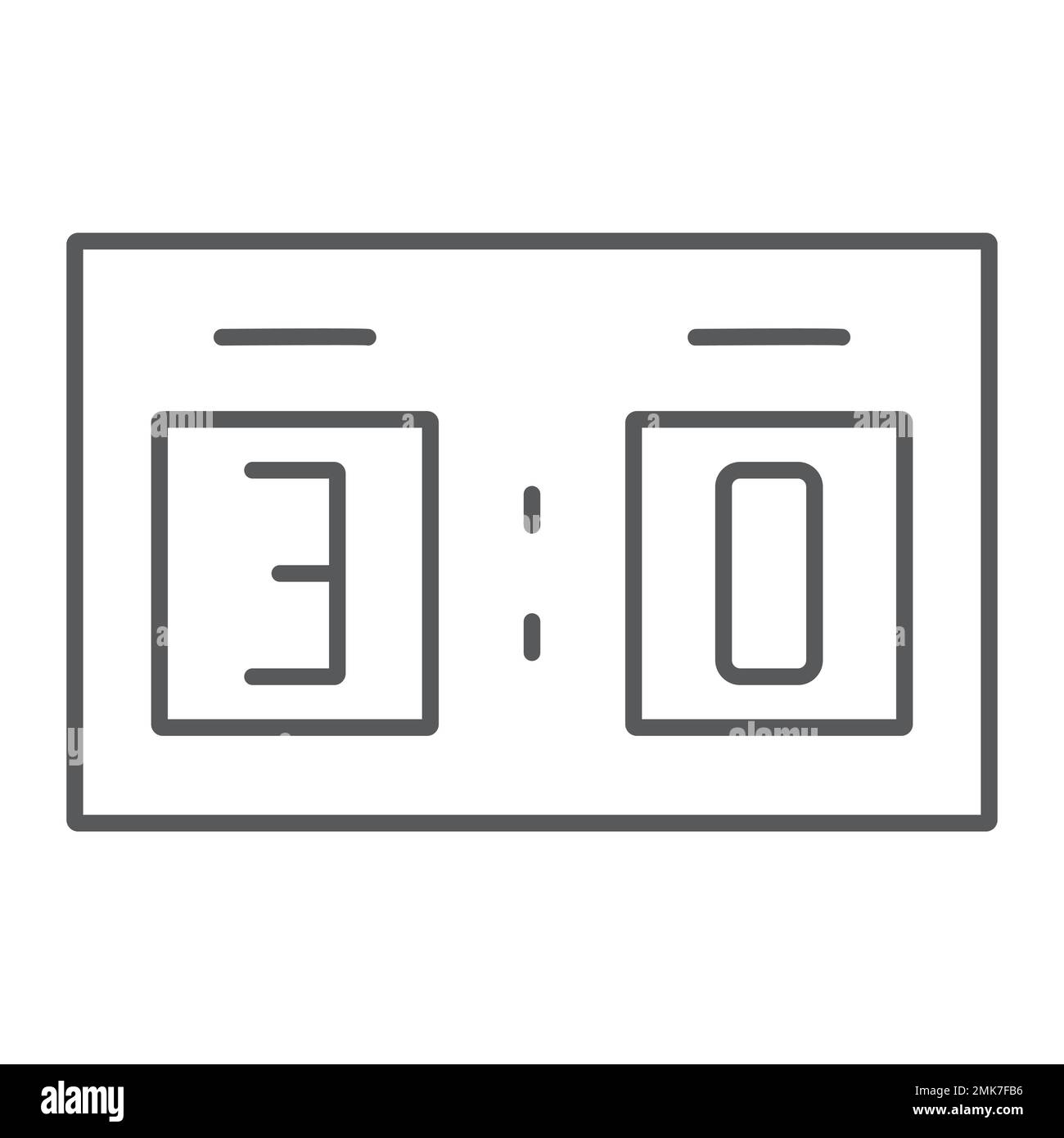 Score board for hockey, football game icon vector. Scoreboard for match  result isolate don white background Stock Vector Image & Art - Alamy