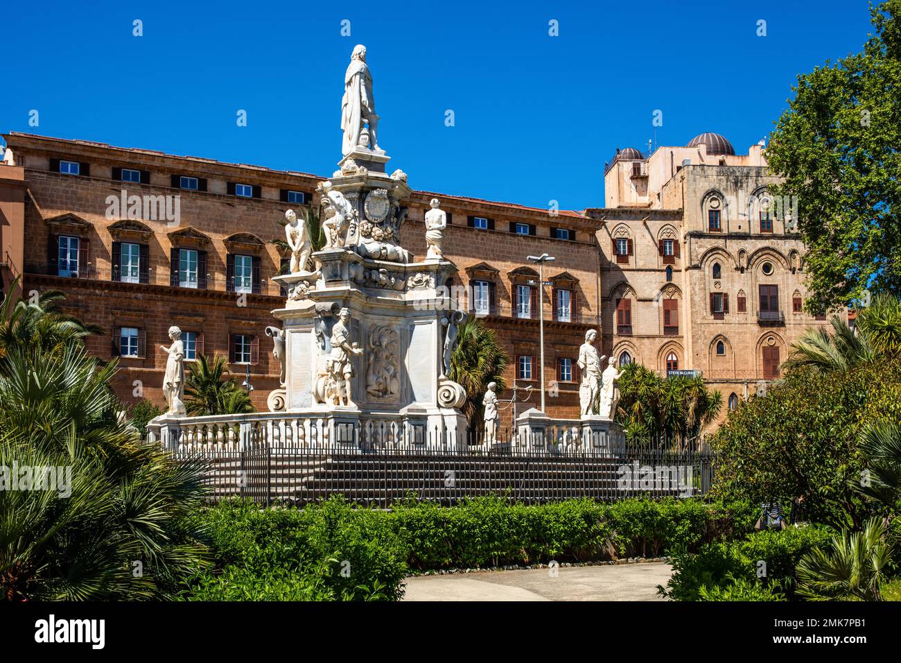 Norman Palace with the Cappella Palatina, Palermo, Sicily, Palermo, Sicily, Italy Stock Photo