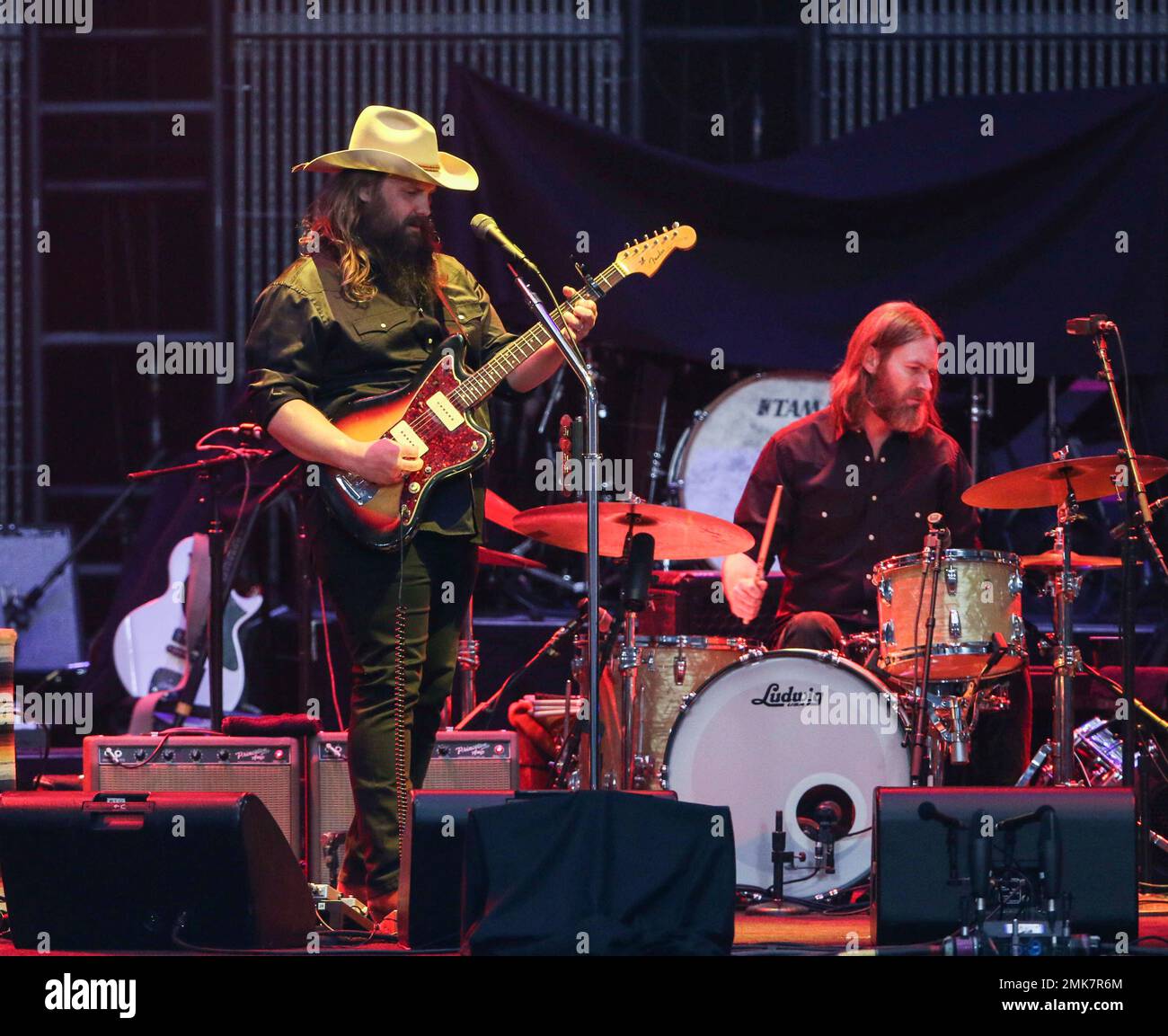 Chris Stapleton performs as the opener for Strait at Mercedes