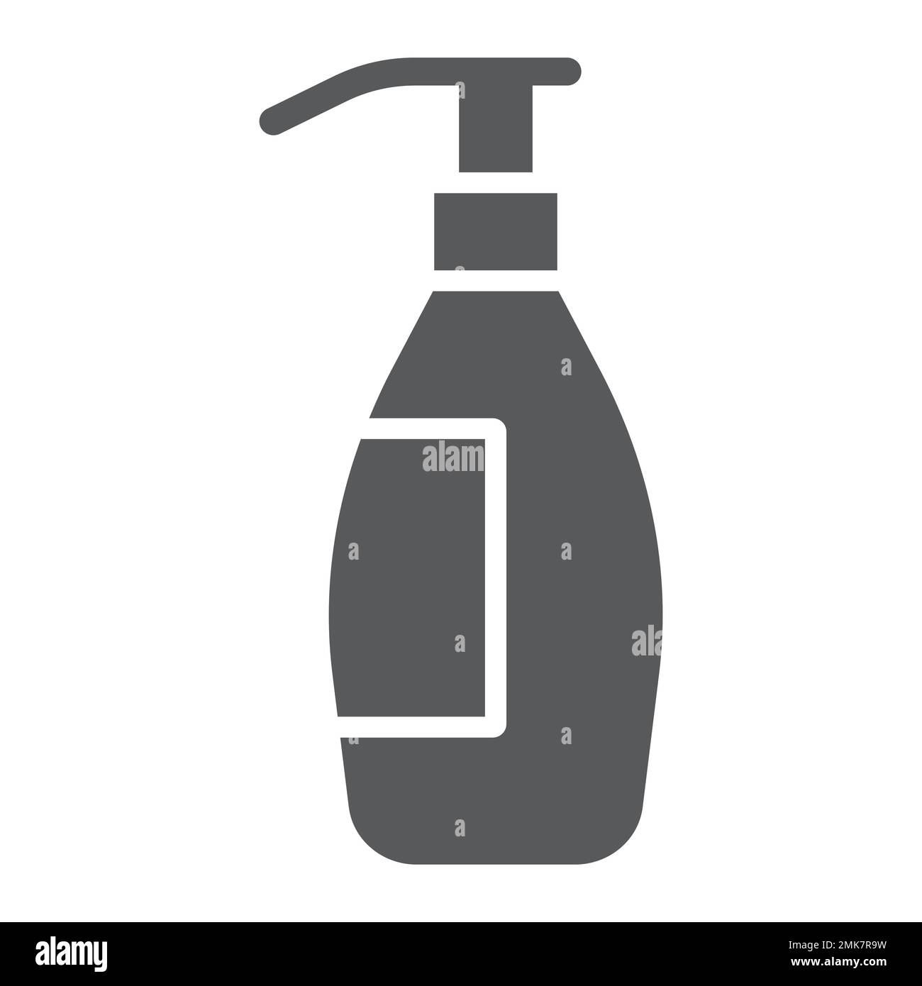 Shampoo glyph icon, container and beauty, bottle sign, vector graphics, a solid pattern on a white background, eps 10. Stock Vector
