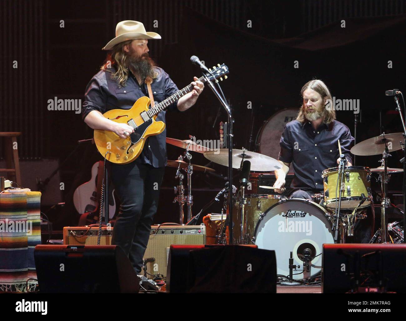 Chris Stapleton performs as the opener for Strait at Mercedes