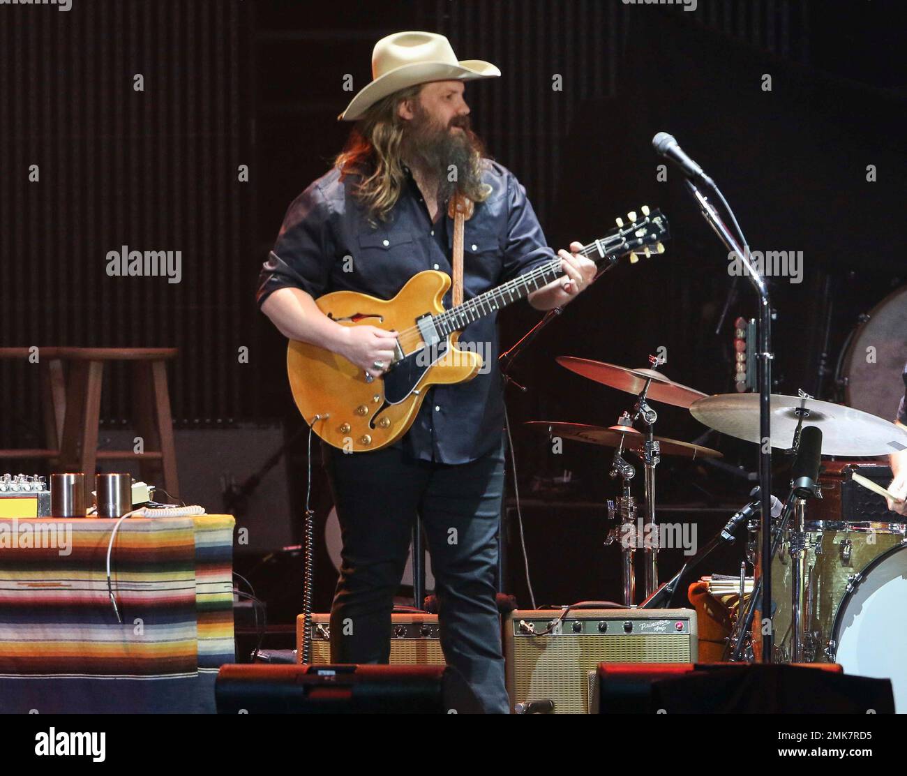 Chris Stapleton performs as the opener for Strait at Mercedes